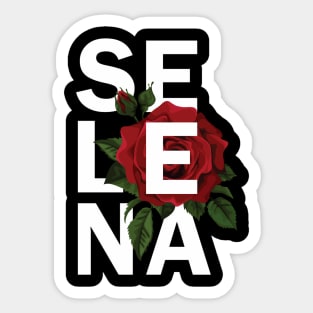 Selena with rose Sticker